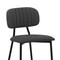 Armen Living Rococo 26" Gray Faux Leather and Metal Counter Height Bar Stool LCROBABLGRY26 - alternate 3